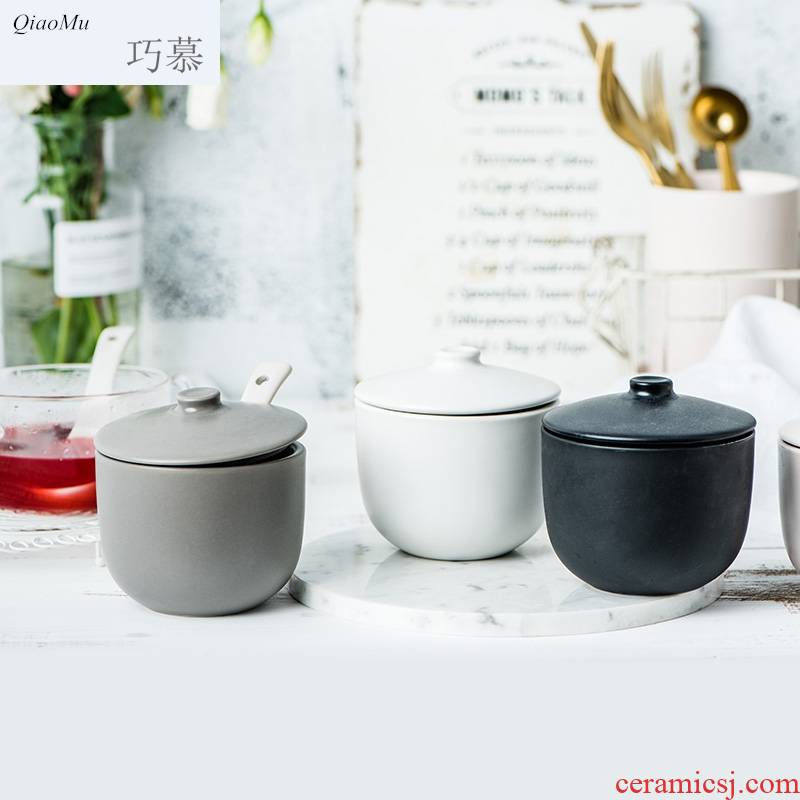Qiam qiao mu steamed egg method of soup bowl bowl with cover household ceramics pudding bowl of sugar water bowls mini express tureen bowl of tin