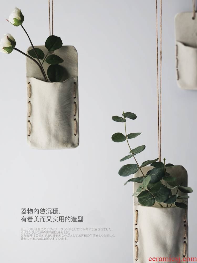 About Nine soil hanging pot creative flower arranging hang rope flower implement the wall ceramic wall act the role ofing flower implement hanging POTS hanging pot the plants