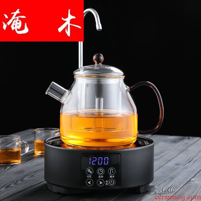 Submerged wood can be pumped electricity TaoLu cooked this teapot tea set automatic steam steaming kettle heat - resistant glass teapot