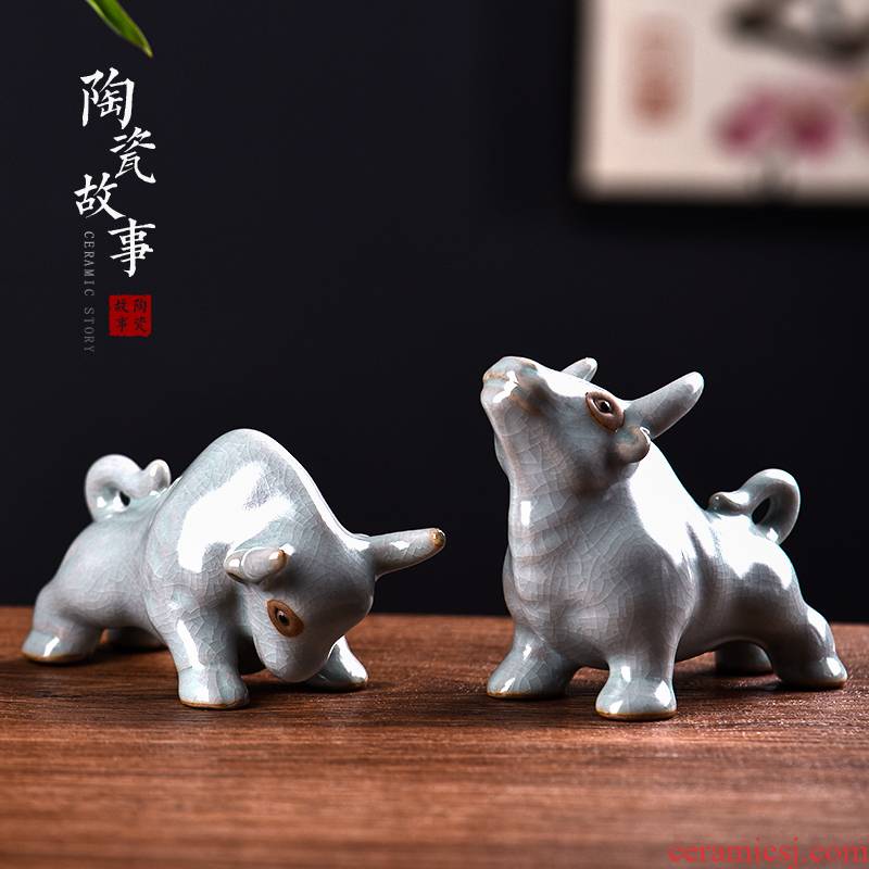 Ceramic tea pet furnishing articles zen tea interest story adorable boutique move tea can keep discoloration in plutus cattle