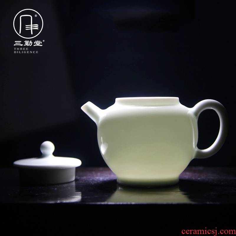 The three frequently little teapot jingdezhen ceramic film celadon kung fu tea set big household mini mercifully S21033 The teapot