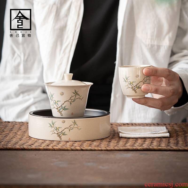 The Self - "appropriate content of jingdezhen retro kung fu tea set suit household small set of single small suit a pot of a cup