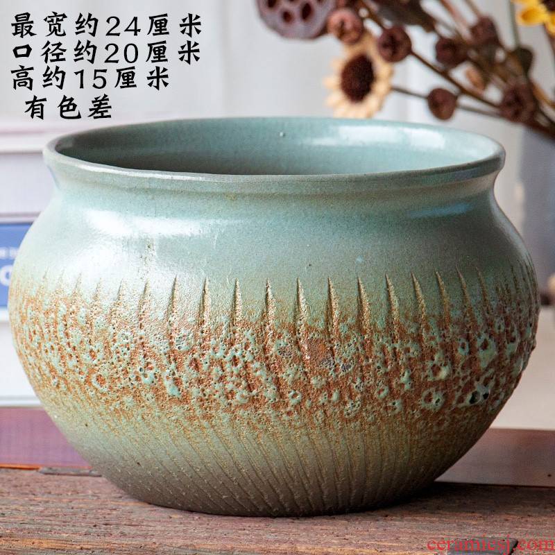 Extra large fleshy plant pot coarse pottery flowerpot is much meat on sale stout old running other platter ceramic platter