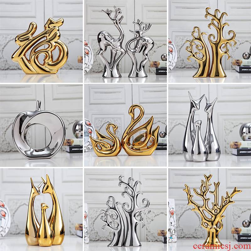 Modern European contracted fashion rich tree ceramic small place, a clearance sale, the sitting room TV ark, wine accessories