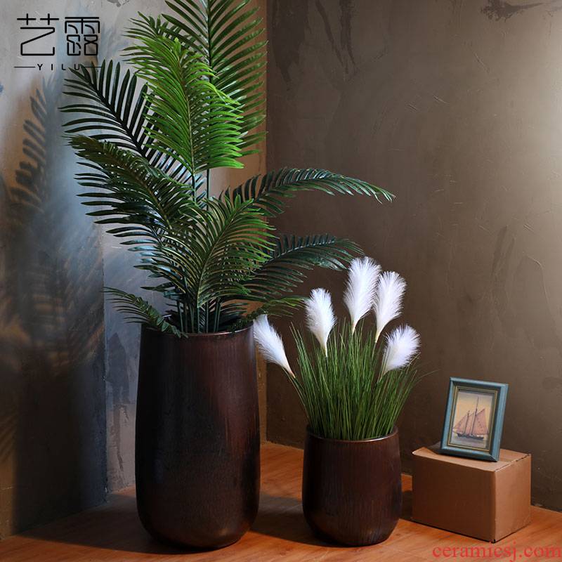 Restoring ancient ways of large diameter ceramic flower pot large home sitting room hydroponic money plant wide expressions using Scandinavian simplicity vase combination