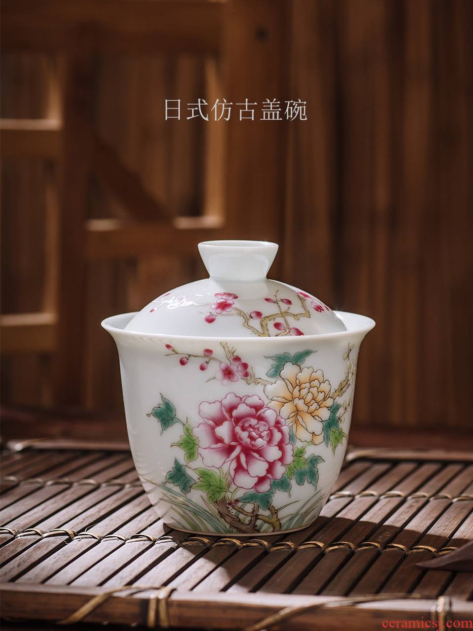 Japanese tureen tea set of pure manual small kung fu tea cup to restore ancient ways single jingdezhen ceramic hand - made gift box