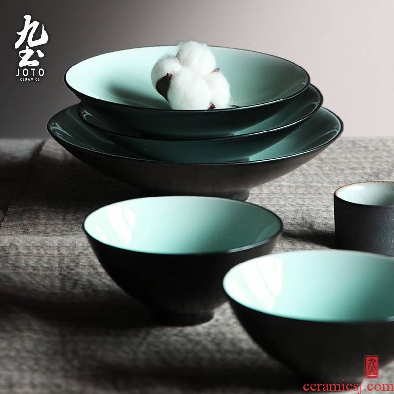 About Nine soil manual circle suit custom logo simple plate of jingdezhen ceramic household rice bowls plate type