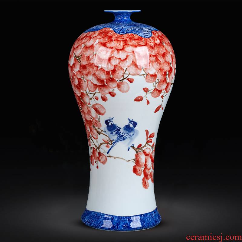 Jingdezhen ceramics hand - made of vases luck may porcelain bottle large household decorates sitting room place on the ground