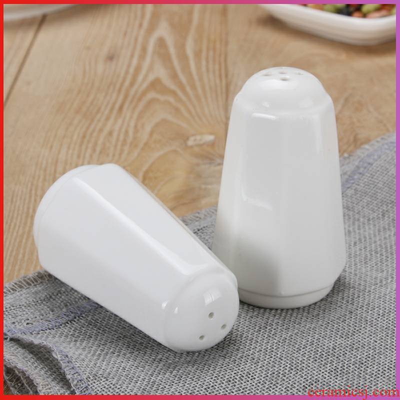 Scene. The kitchen ceramic caster Japanese barbecue seasoning taste with a white porcelain bottle 5 hole, salt and pepper shakers 3 holes