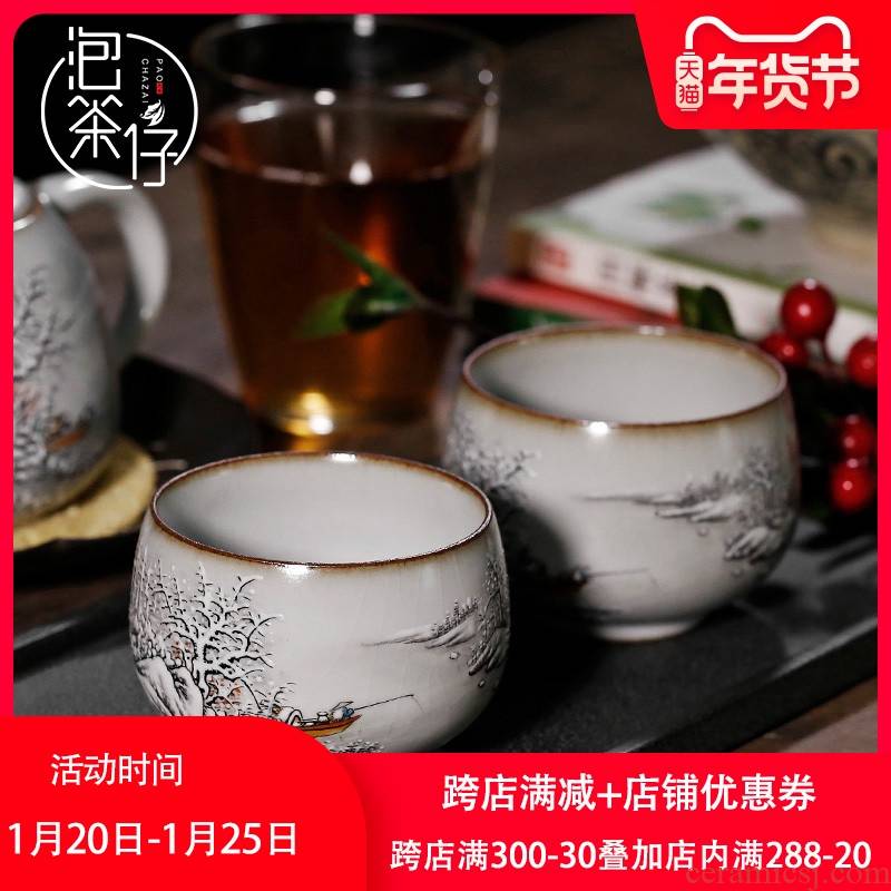 Jingdezhen your up pure hand - made ceramic masters cup on cups can keep sample tea cup your porcelain teacup individual cup