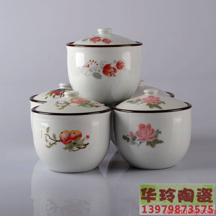 Scene for jingdezhen ceramic pot size seasoning food salt pot sugar bowls with cover storage tank cream