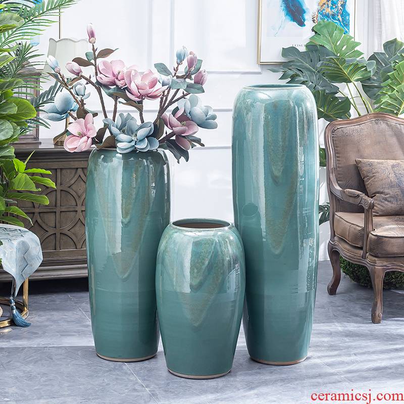 Jingdezhen porcelain ceramic vase contracted and I European hotel hall, large flower arranging landing furnishing articles for the opening taking
