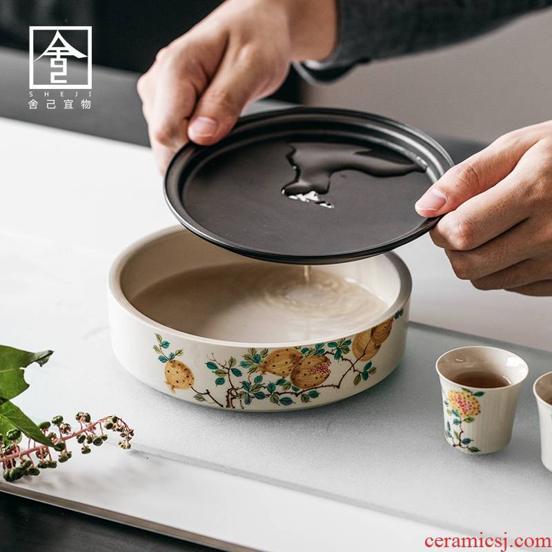 The Self - "appropriate content of jingdezhen hand - made pomegranate pot of bearing dry mercifully Taiwan zen Japanese water dry mercifully water tea restoring ancient ways