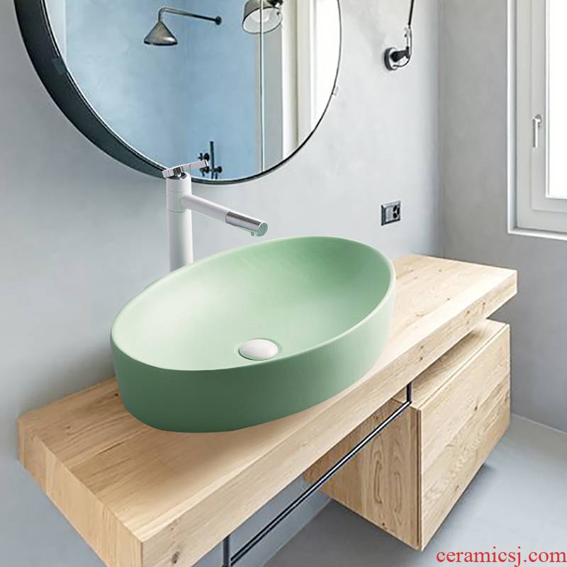 The Lavatory basin ceramic household stage basin to single basin Nordic birdbath simple toilet lavabo, the balcony