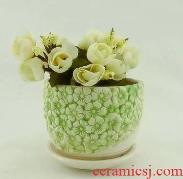 Ceramic POTS name plum flower beautiful classical cartoon field with tray basin of the new sample