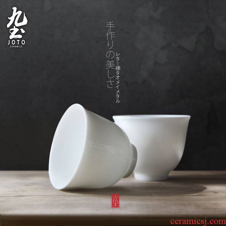 About Nine soil yulan sample tea cup white cups of jingdezhen ceramics craft kung fu tea tea accessories cup tea cups