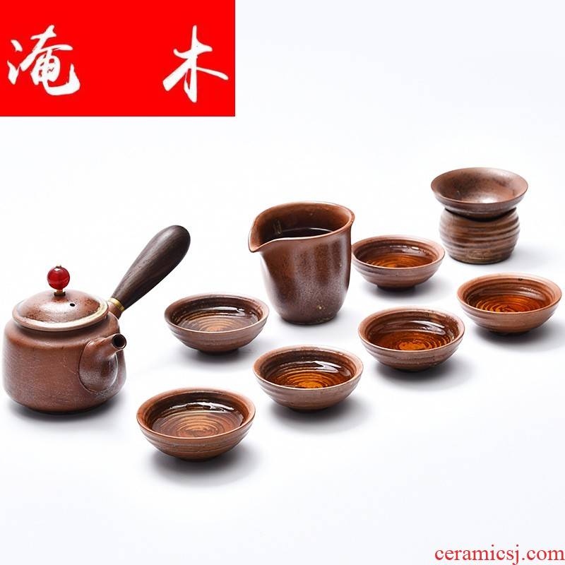 Classical flooded wood to burn the teapot kung fu tea set coarse some ceramic system restore ancient ways ceramic teapot teacup gift set