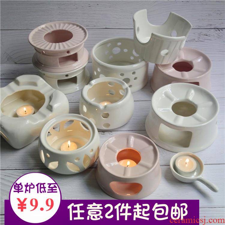 Hotel porcelain based warm tea stove heating furnace heat resistant base warm food Ming furnace insulation scented tea based base