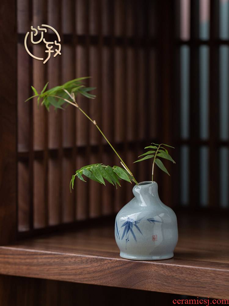 Ultimately responds to Japanese inserted tea machine zen tea taking floret bottle ceramic creative retro flower vases, tea art furnishing articles