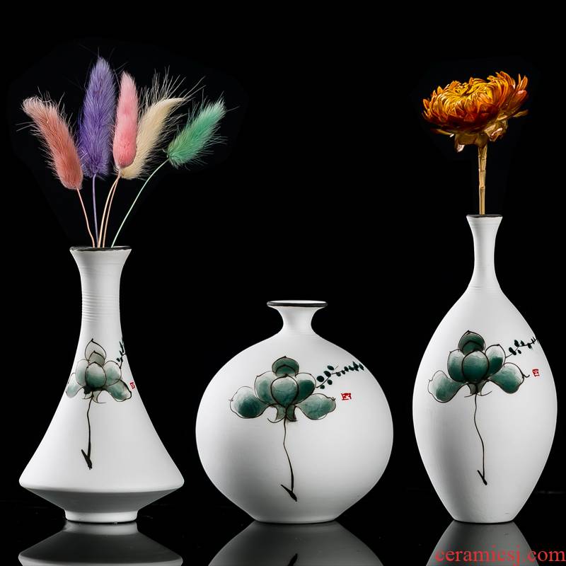 Jingdezhen hydroponic floret bottle ceramic fresh flower implement creative mini vase furnishing articles flower arranging special offer a clearance in the living room