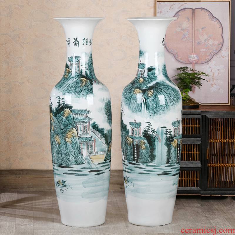 Jingdezhen ceramics hand - made bright future vases, flower arranging a sitting room be born Chinese style household act the role ofing is tasted furnishing articles size