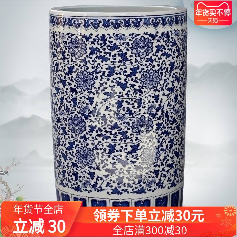 Jingdezhen ceramics bound branch lotus large vases, sitting room of Chinese style household furnishing articles decorations study calligraphy and painting to receive the goods