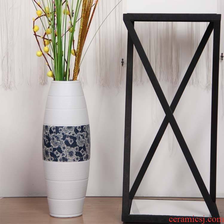 076 I sitting room of large vases, jingdezhen ceramic fashion flower European - style decorative household items furnishing articles