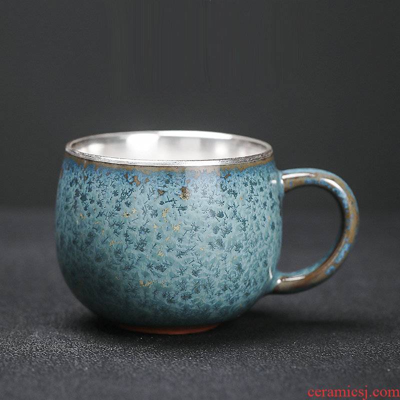 Japanese tea floating cui aquamarine coppering. As silver sample tea cup temmoku up ceramic tea set tea cup home master CPU