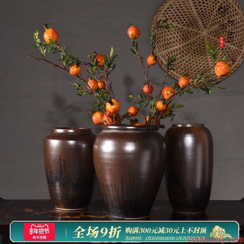 Mesa of jingdezhen ceramic vases, small POTS restoring ancient ways furnishing articles sitting room Chinese hydroponic flower arranging dried flowers, planting flowers