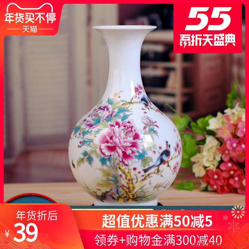 135 jingdezhen ceramic vase household living room decoration home furnishing articles art ceramics handicraft prosperous hoary head