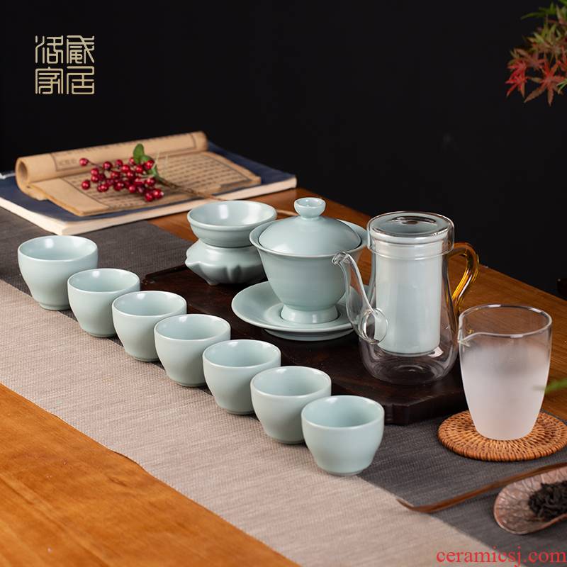 , tea set suits for your up household jingdezhen ceramics cup teapot tea high - end kung fu tea set gift boxes