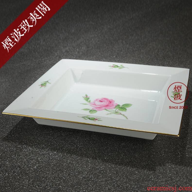 German mason MEISSEN porcelain powder rose decorative snack plate snack plate sundry plate