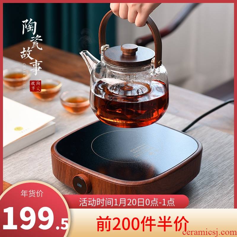 Electric ceramic story TaoLu household glass kettle automatically boiled tea of.mute cooking pot to boil tea stove suits for