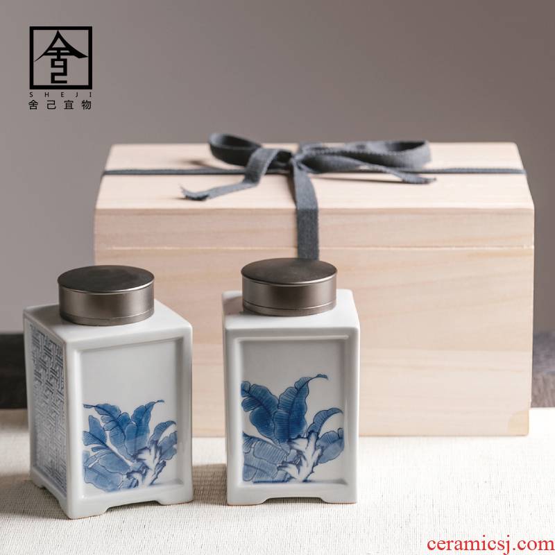 The Self - "appropriate content caddy fixings POTS sealed as cans ceramic jingdezhen ceramic pot of tea, white tea retro green storage tanks