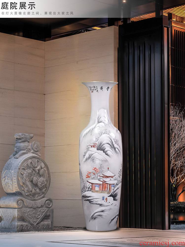 Jingdezhen ceramics hand - made snow figure of large vases, sitting room of TV ark type furnishing articles study decorations