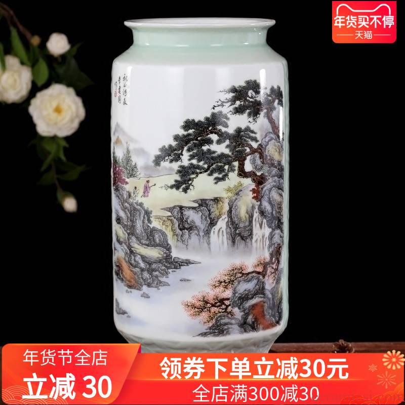 Jingdezhen ceramics akiyama friends mesa vase home furnishing articles sitting room of Chinese style study calligraphy and painting to receive the goods
