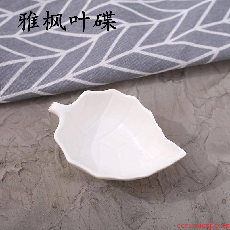 Four white household ceramics small plate individuality creative irregular fruit dish of soy sauce dip the dish flavor dishes