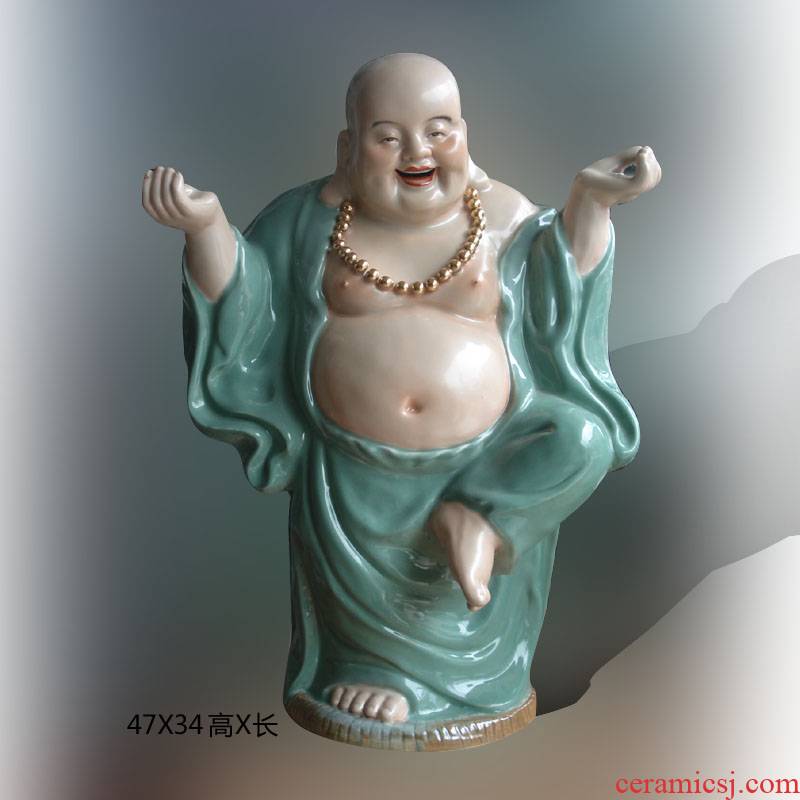 Jingdezhen merrily merrily its porcelain place god of wealth Buddha home furnishing articles make porch greeter its
