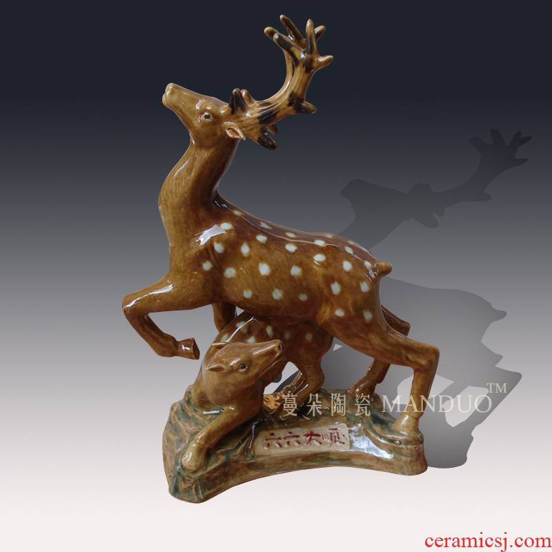 Sika deer stereo deer porcelain its its furnishing articles furnishing articles realistic porcelain solid deer deer furnishing articles