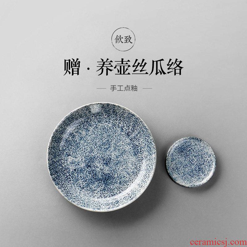 Ultimately responds to jingdezhen archaize pot bearing work plate tea tray ceramic supporting tea pot dry mercifully machine fittings of Japanese tea taking