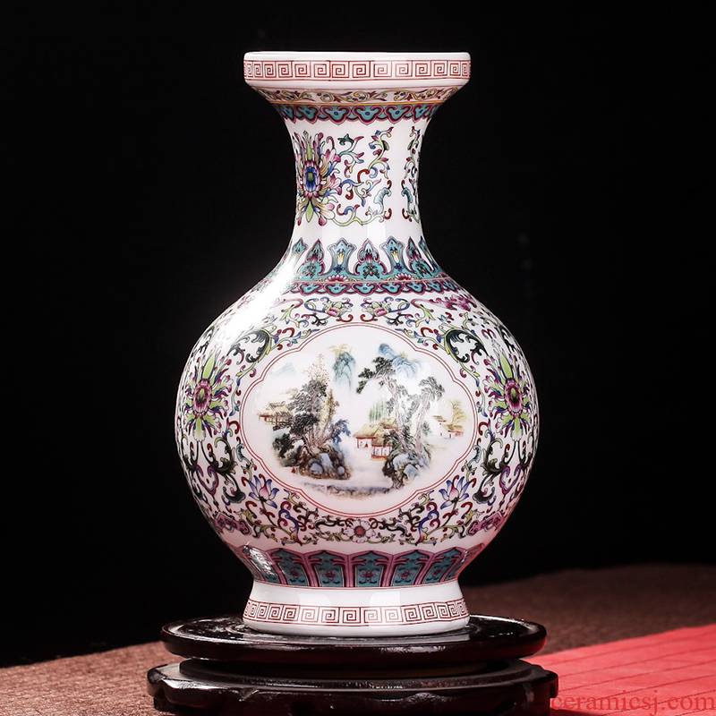 Jingdezhen ceramic vase household wine ark, adornment handicraft furnishing articles sitting room TV cabinet office vases, pottery and porcelain