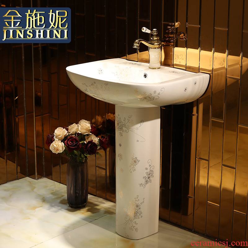 Gold cellnique European - style one - piece toilet ceramic basin stage basin basin wide LZP24 shaped flowers