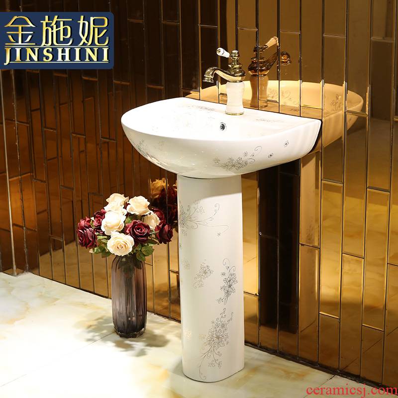 Gold cellnique European - style one - piece toilet ceramic basin stage basin sinks LZP14 more flowers