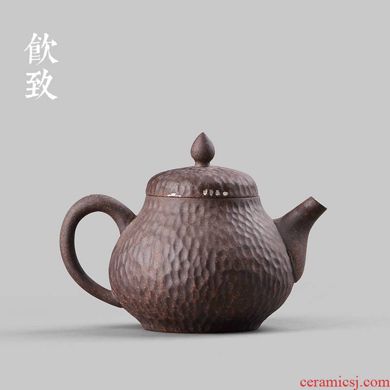 Ultimately responds to the old rock, all hand filtering household contracted coarse pottery teapot tea ceramic small kung fu tea pot