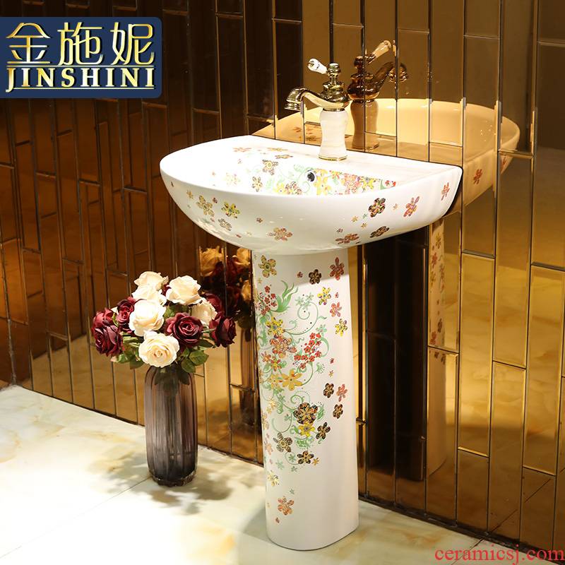 Gold cellnique European - style one - piece toilet ceramic basin stage basin sinks more colorful butterfly LZP10