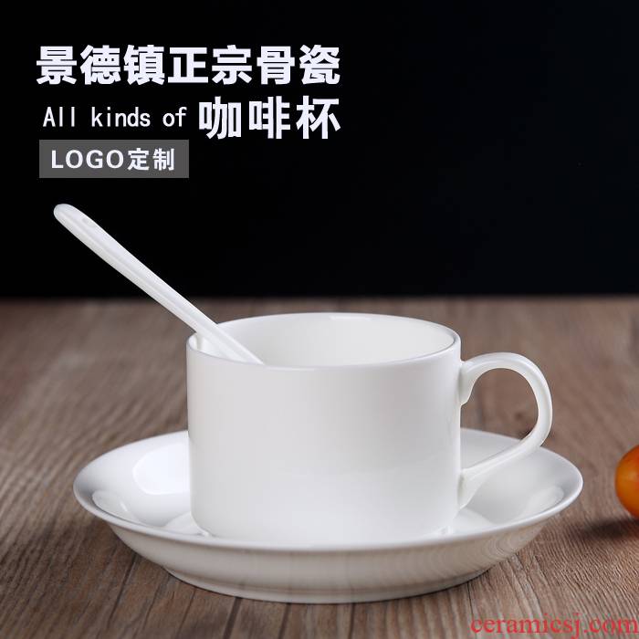 Quality assurance of jingdezhen ceramic coffee cup of white coffee set ipads porcelain coffee cup Europe type small spoon