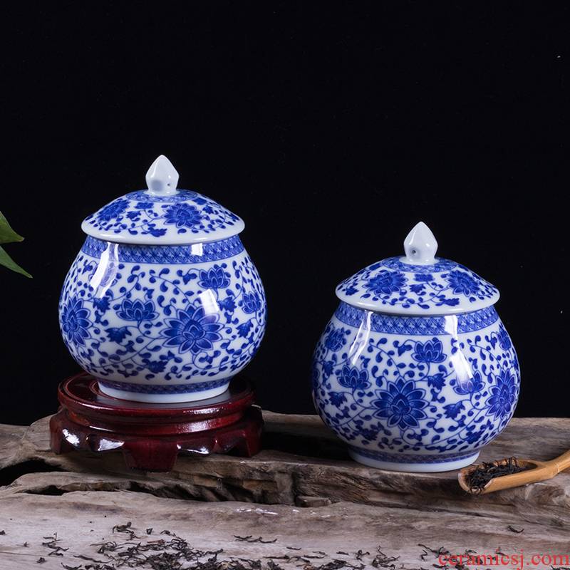 Blue and white porcelain tea pot gift boxes of household seal puer tea pot large - sized ceramic tea pot gifts gifts