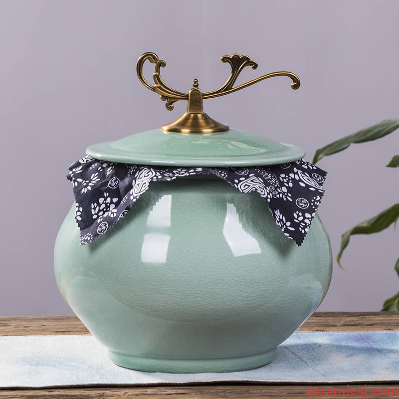 Jingdezhen ceramic tea pot large tea urn home seal POTS ceramic tea pot decorative furnishing articles