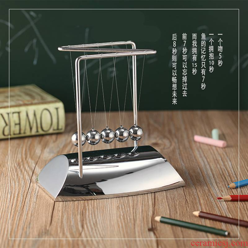 7 ball Newton put wooden base of high - grade creative business gifts, office desktop ornaments furnishing articles