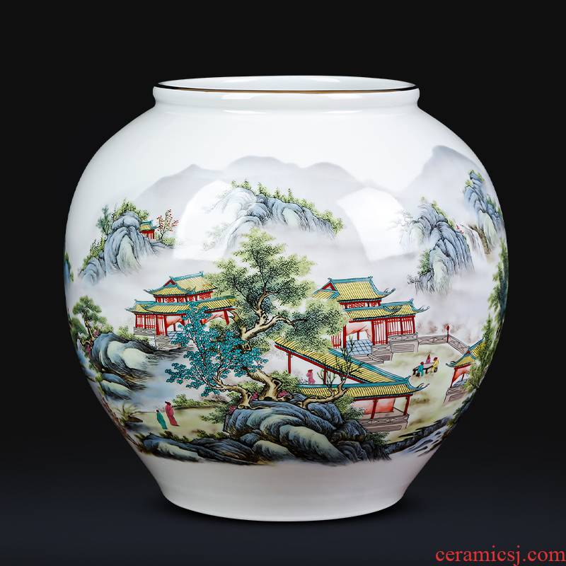 Jingdezhen ceramics creative vase expressions using jars Chinese style living room decoration furnishing articles TV ark, decorative arts and crafts